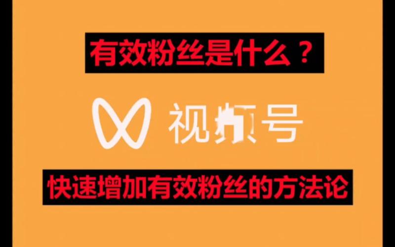 视频号刷有效粉_视频号有效粉是什么意思